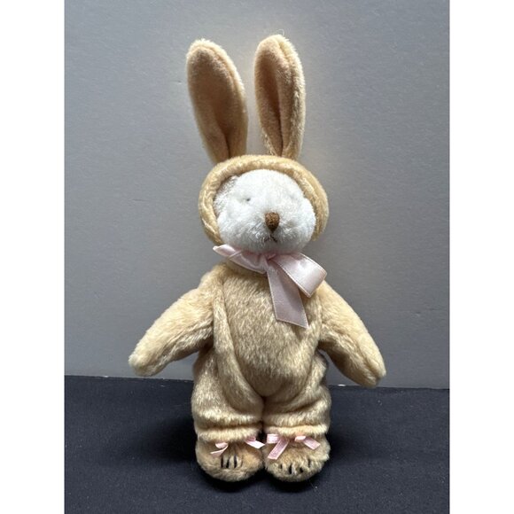 Vintage Ganz 1995 Hops Plush Bunny Toy With Bow & Embroidered Features - Picture 1 of 9